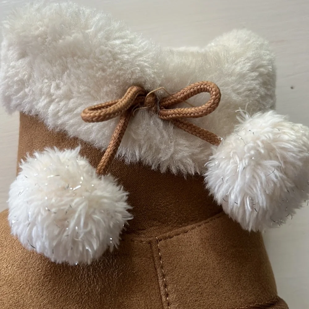 Thereabouts Lil Annaze girls warm faux suede/fur boots 7